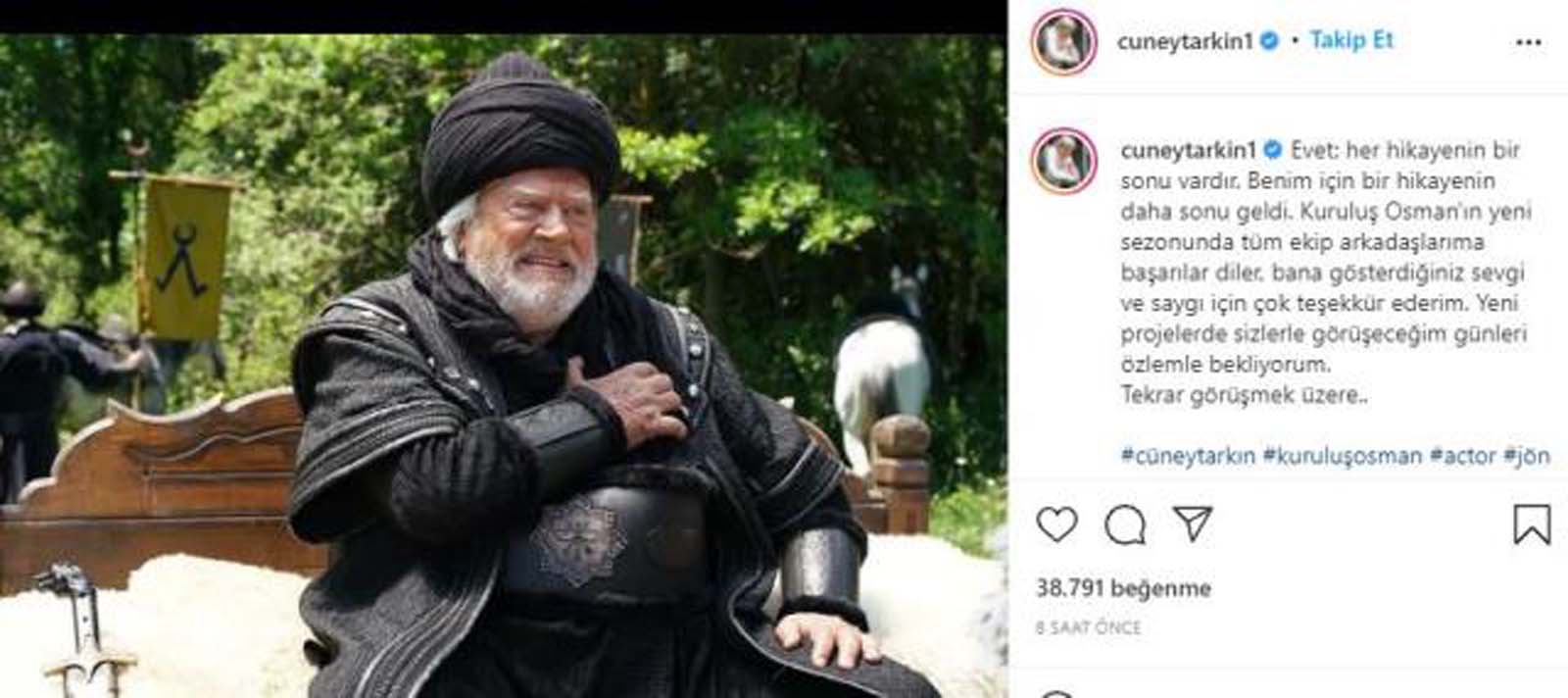 Cüneyt Arkın Kuruluş Osman'dan ayrıldı mı? Cüneyt Arkın diziden neden ayrıldı?