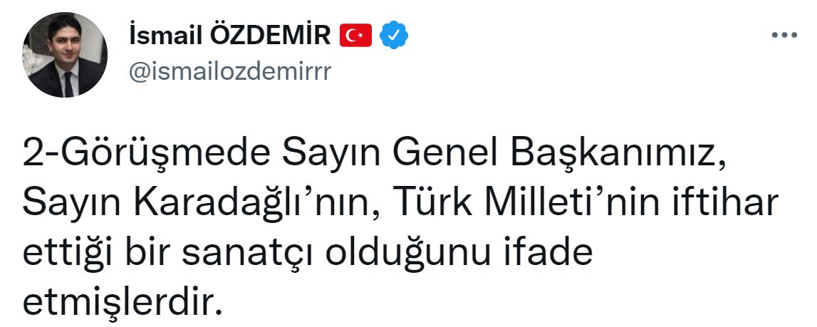 MHP Genel Başkanı Devlet Bahçeli'den Tamer Karadağlı'ya destek telefonu