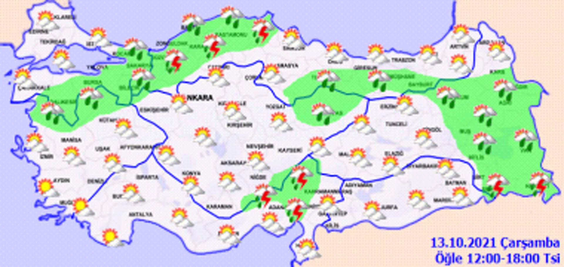 Hava sıcaklıkları 5 derece birden düştü! Kara kış kapıda! Hava bugün nasıl olacak 13 Ekim 2021 Çarşamba?