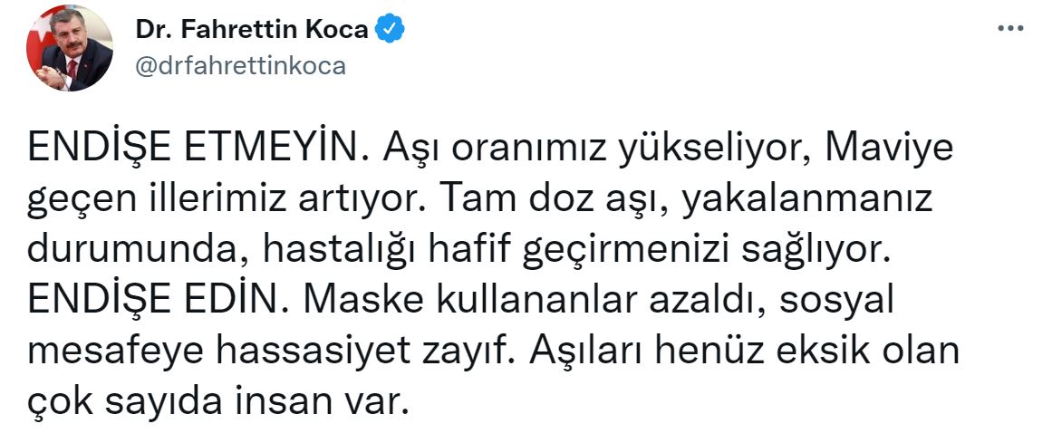 Gözlemlerini aktardı! Bakan Koca'dan koronavirüse ilişkin çarpıcı paylaşım