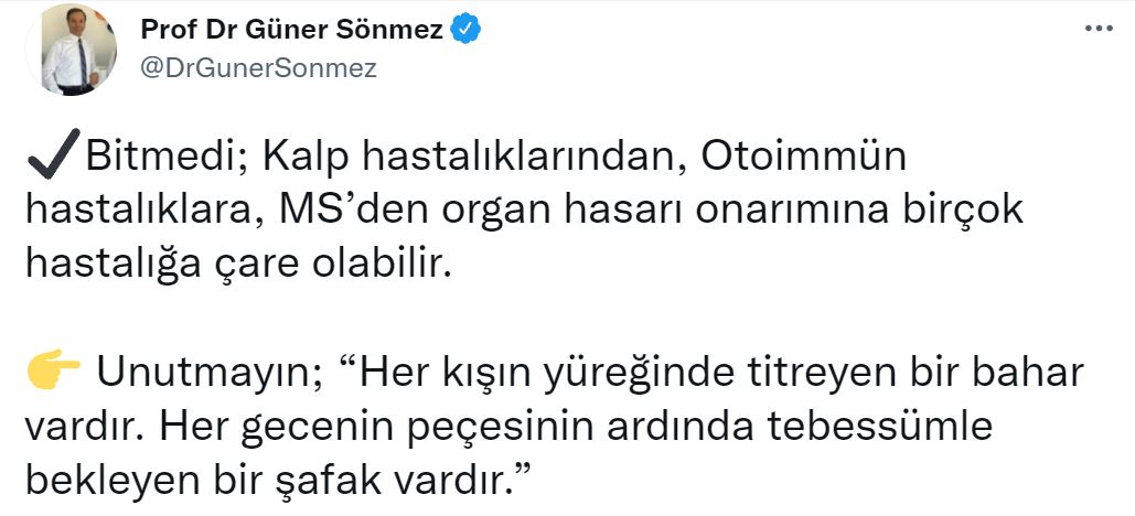 Prof. Dr. Güner Sönmez: mRNA aşılarının Covid 19’daki başarısı modern tıpta bir devrimi müjdeliyor olabilir