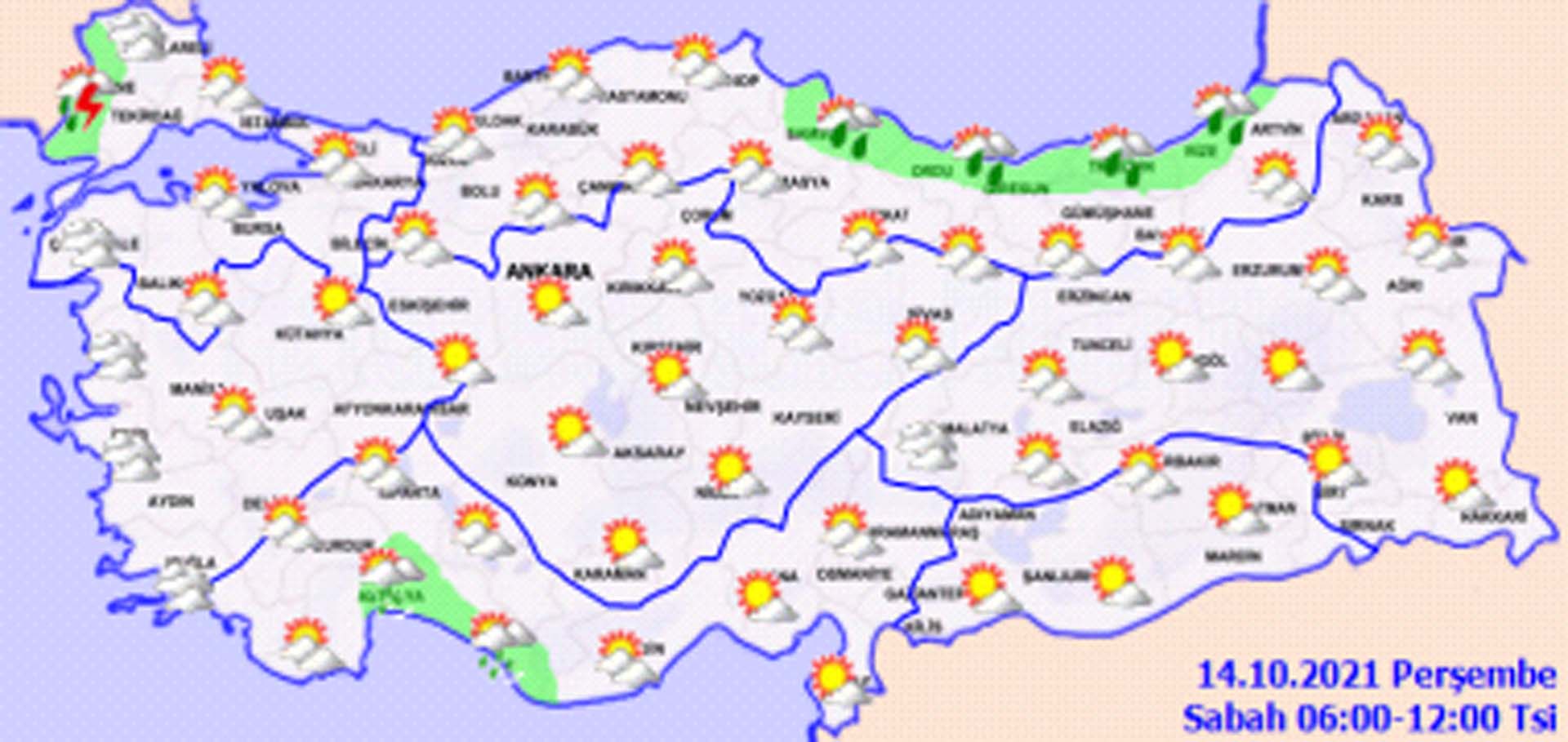 Sağanak yağış sürecek mi? Meteoroloji verileri açıklandı! Hava bugün nasıl olacak 14 Ekim 2021 Perşembe?