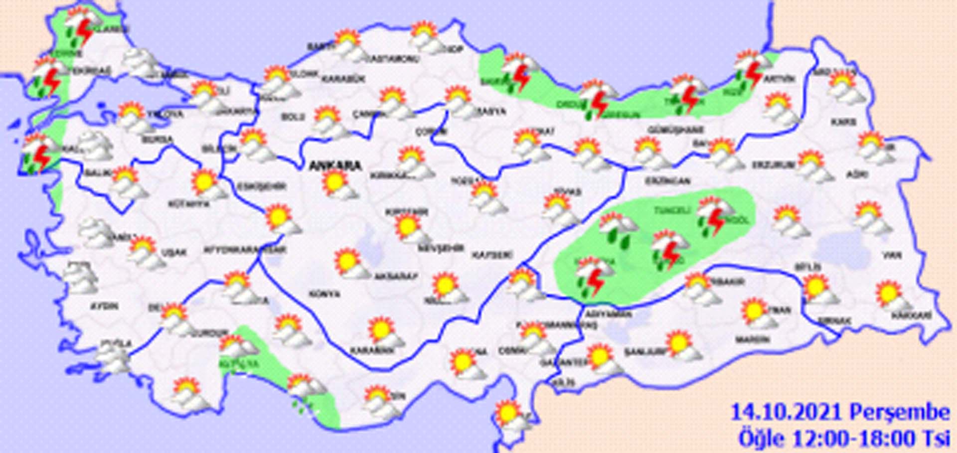 Sağanak yağış sürecek mi? Meteoroloji verileri açıklandı! Hava bugün nasıl olacak 14 Ekim 2021 Perşembe?