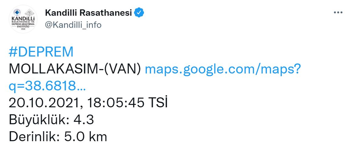 Son dakika | Van'da art arda 2 deprem