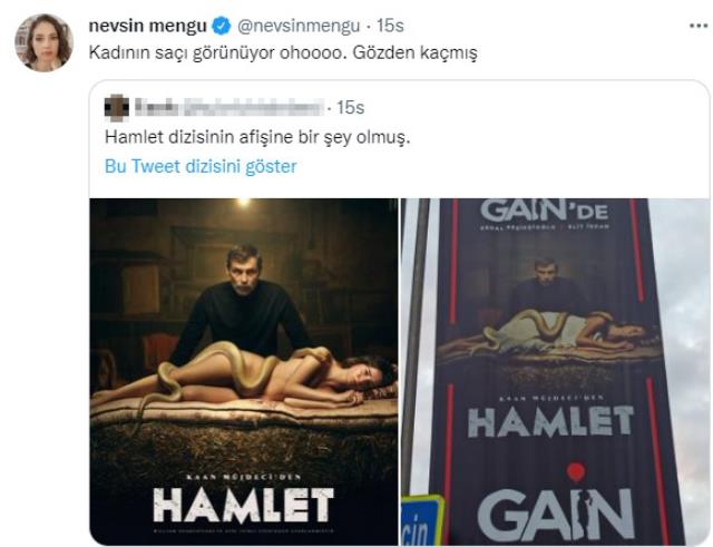 Elif İşcan çıplak poz vermişti! Hamlet'in sokak afişlerine sansür uygulandı! Sosyal medyada tepki çekti