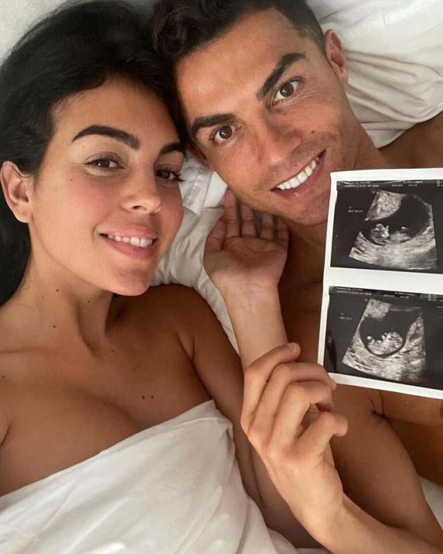 Cristiano Ronaldo ve eşi Georgina Rodriguez ikiz bebeklerinin müjdesini yatak pozuyla verdi! Tebrik mesajları yağdı