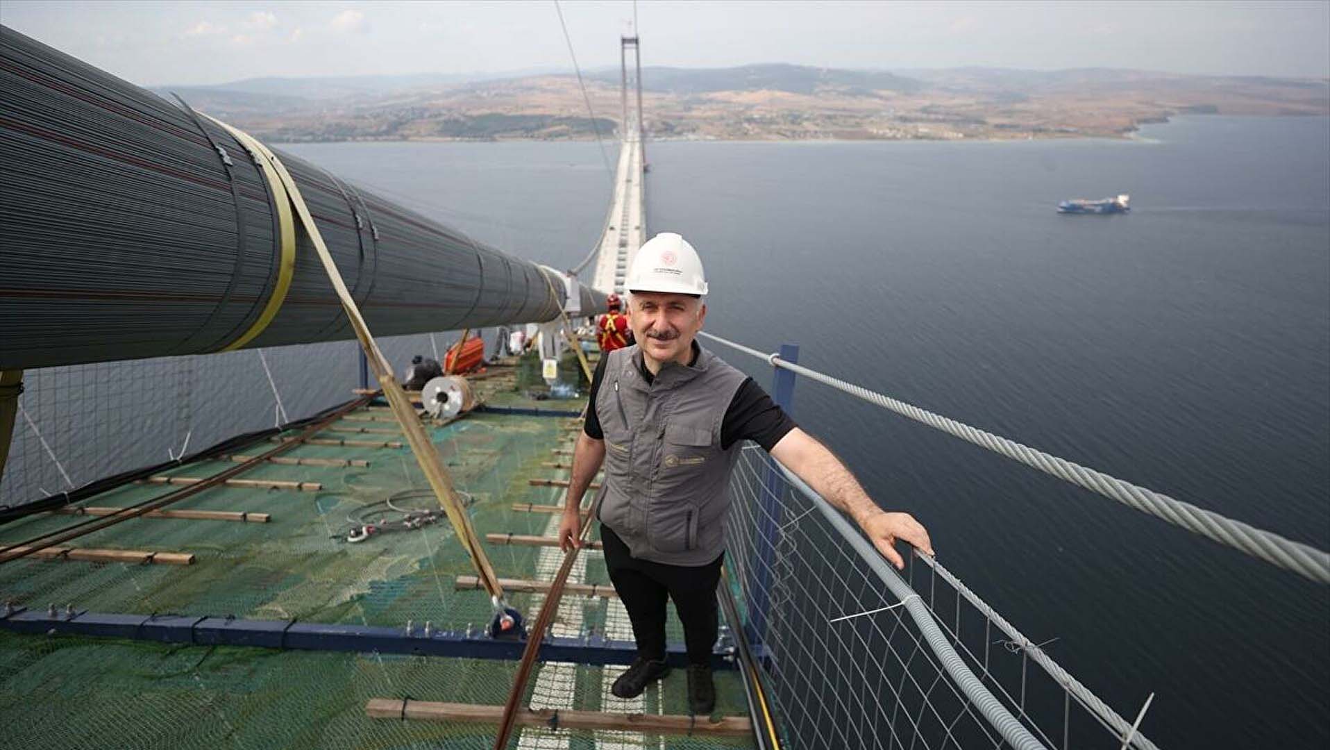 Bakan Karaismailoğlu'ndan açıklama! 1915 Çanakkale Köprüsü'nde son 6 tabliye!