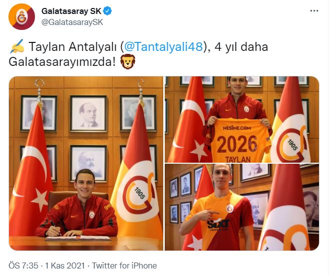 Resmen açıklandı! Taylan Antalyalı 4 yıl daha Galatasaray'da