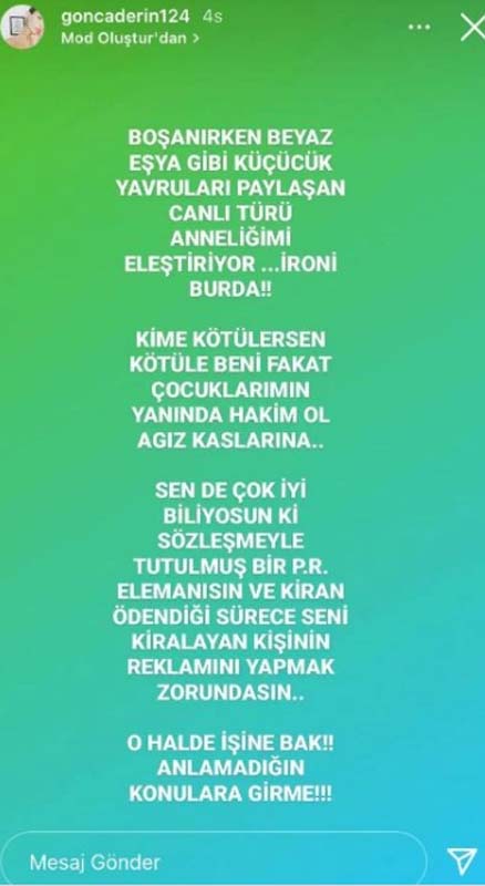 Uğur Akkuş’un eski eşi Gonca Derin, Ebru Şallı'ya saydırdı! Menopozuna veriyorum