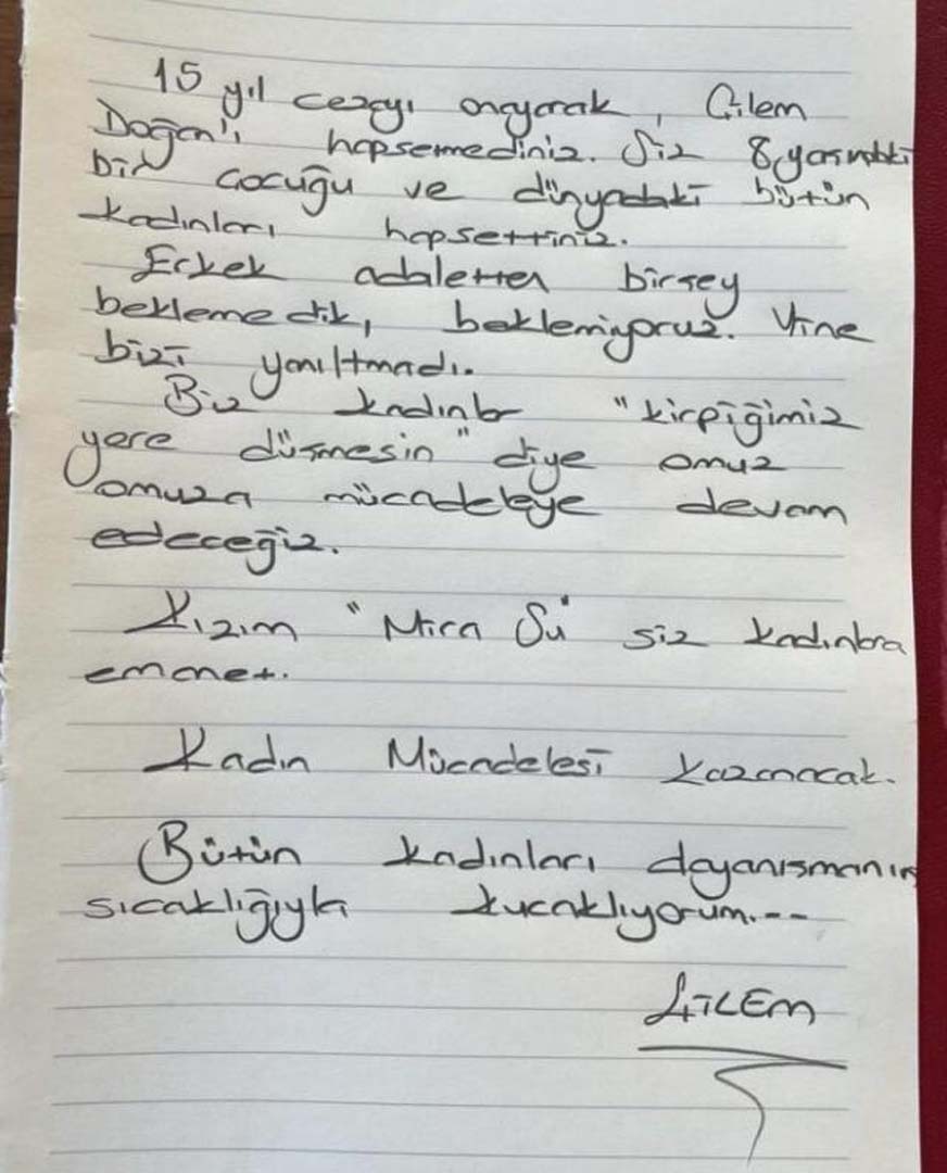 Çilem Doğan tahliyesinden 5 yıl sonra hapse girecek! 8 yaşında bir kızı olan Doğan 15 yıllık hapis cezasına çarptırıldı!