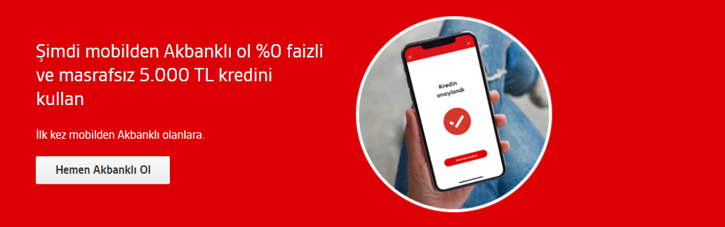 Akbank 5.000 TL faizsiz kredi nasıl alınır? Akbank 5.000 TL faizsiz kredi kampanyası