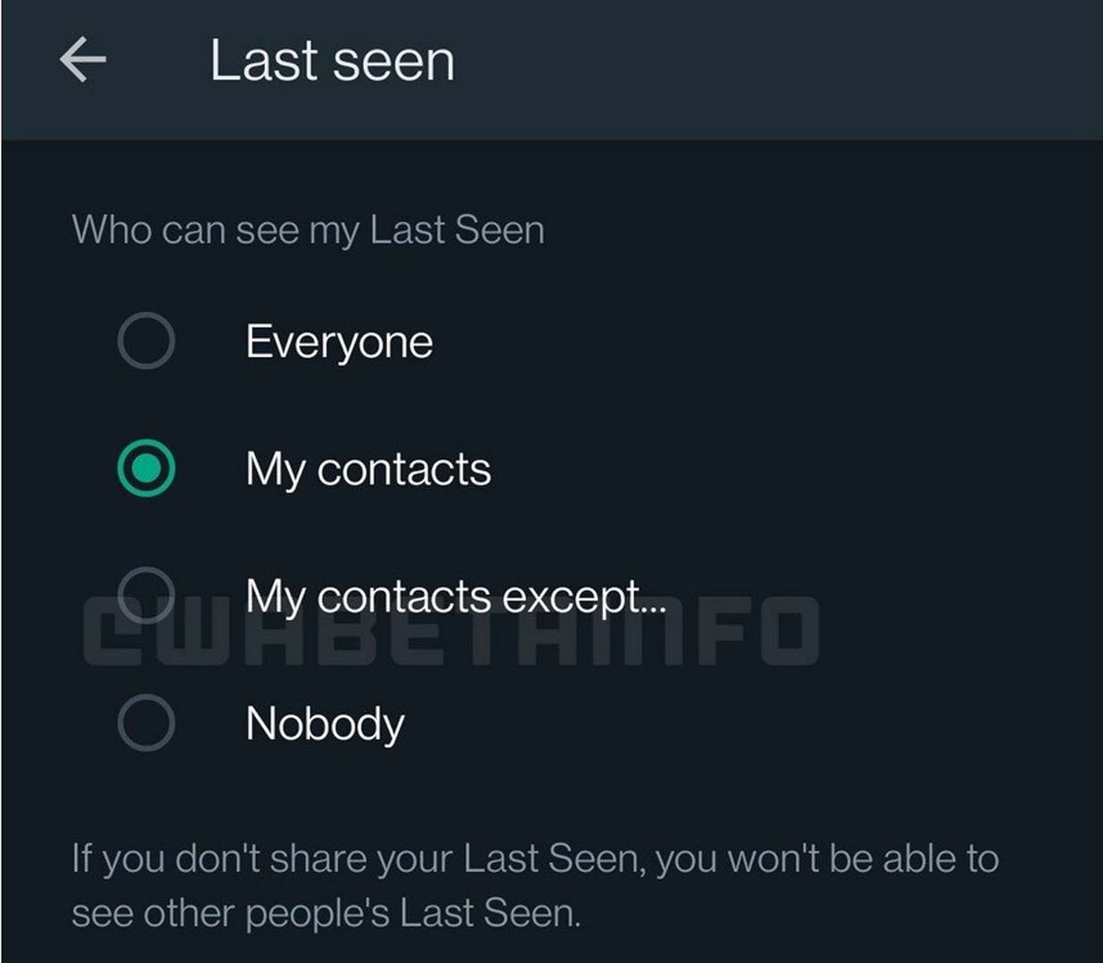 Whatsapp'ta son görülme kişiselleştirilmesi! Yeni özellik kullanıma sunuldu!