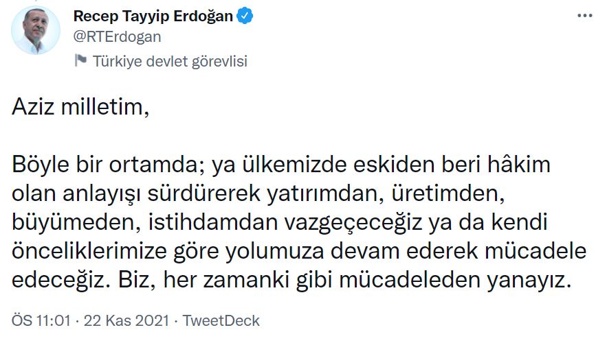 Son dakika | Cumhurbaşkanı Erdoğan'dan flaş ekonomi mesajı