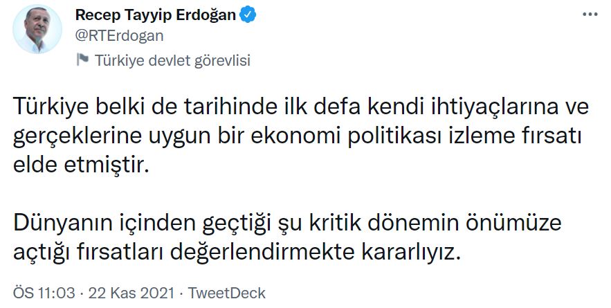 Son dakika | Cumhurbaşkanı Erdoğan'dan flaş ekonomi mesajı