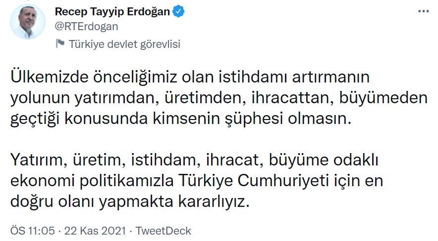 Son dakika | Cumhurbaşkanı Erdoğan'dan flaş ekonomi mesajı