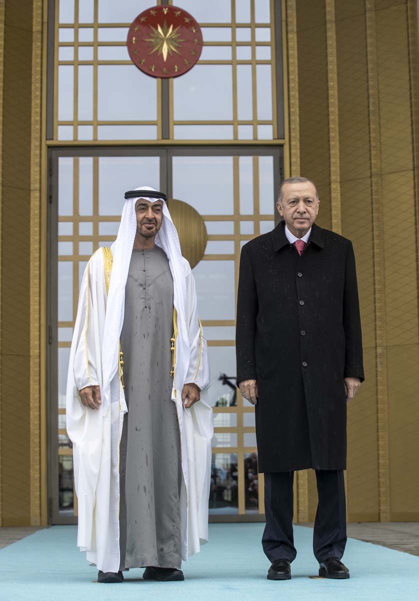 Cumhurbaşkanı Erdoğan resmi törenle karşıladı! BAE Veliaht Prensi Şeyh Muhammed bin Zayid Al Nahyan Türkiye'de 