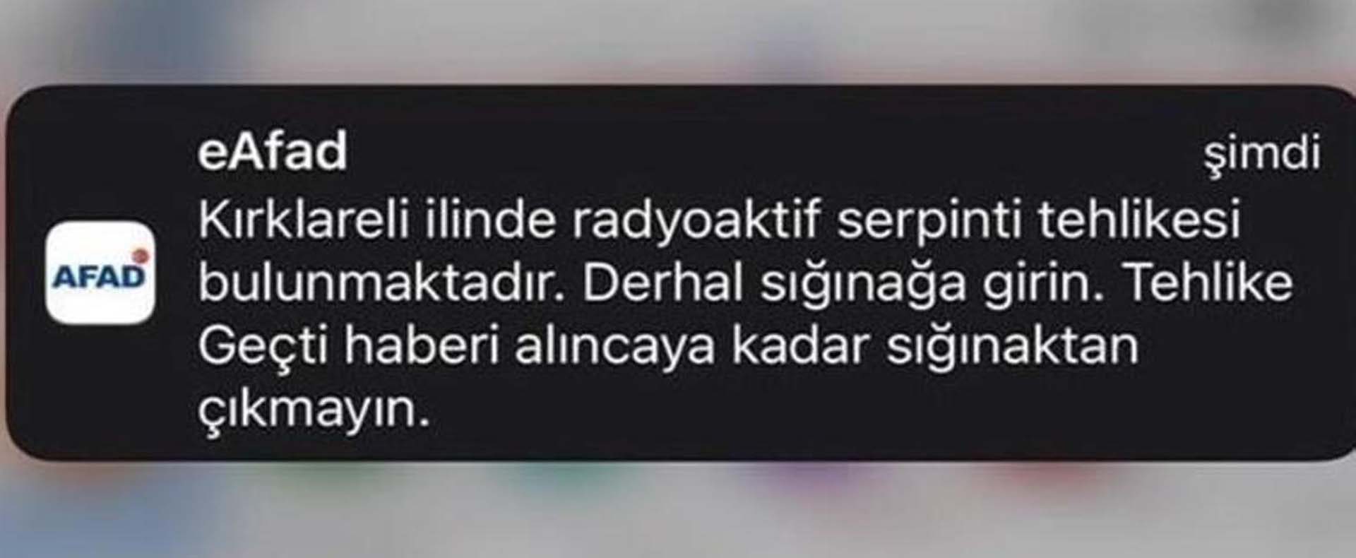 Kırklareli'nde vatandaşları panikleten mesaj! Telefonundaki mesajı görenler şoke oldu, neye uğradığını şaşırdı! Valilik gerçeği açıkladı 