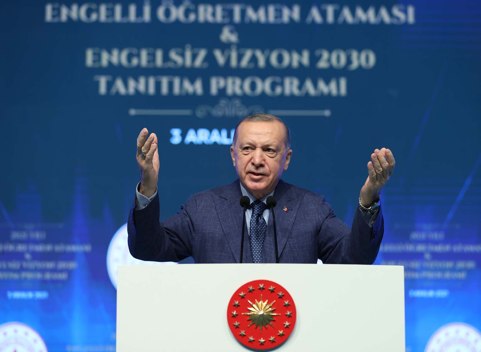 Cumhurbaşkanı Erdoğan, Engelli Öğretmen Ataması ve Engelsiz Vizyon 2030 Tanıtım Toplantısı'nda konuştu: Engellilerimizin geçmişten gelen sorunlarını çözdük
