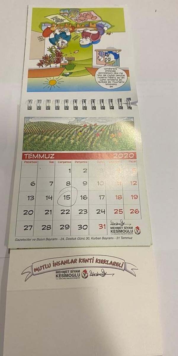 CHP'li Kırklareli Belediyesi'nden skandal! Yeni yıl takviminde Gezi Parkı olaylarını savundular 