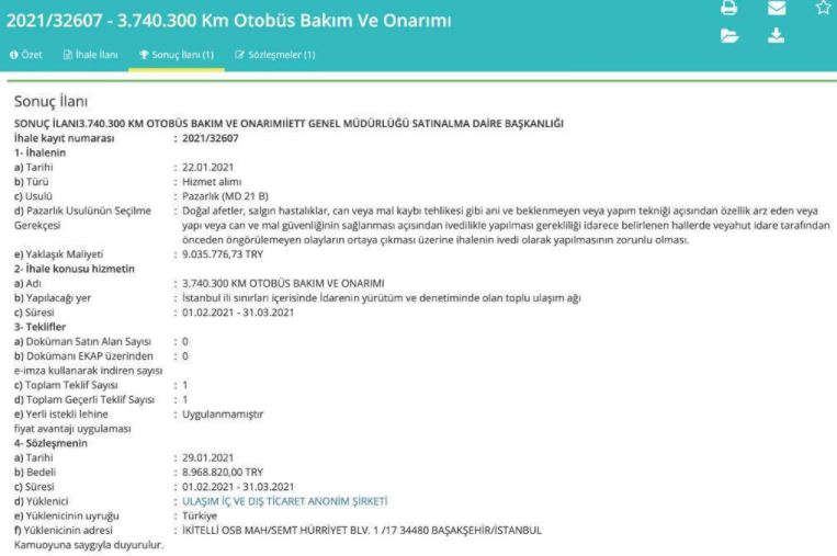 CHP'li milletvekili Karabat'ın mali müşavirliğini yaptığı Ulaşım İç ve Dış Ticaret A.Ş., İBB’den 14 ihale aldı