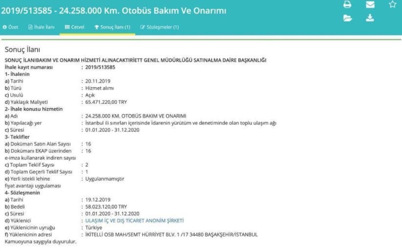 CHP'li milletvekili Karabat'ın mali müşavirliğini yaptığı Ulaşım İç ve Dış Ticaret A.Ş., İBB’den 14 ihale aldı