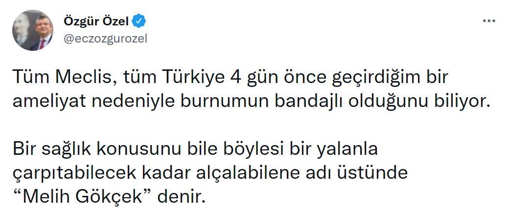 Özgür Özel'in burnuna ne oldu? | Özgür Özel'in burnunda neden bandaj var?