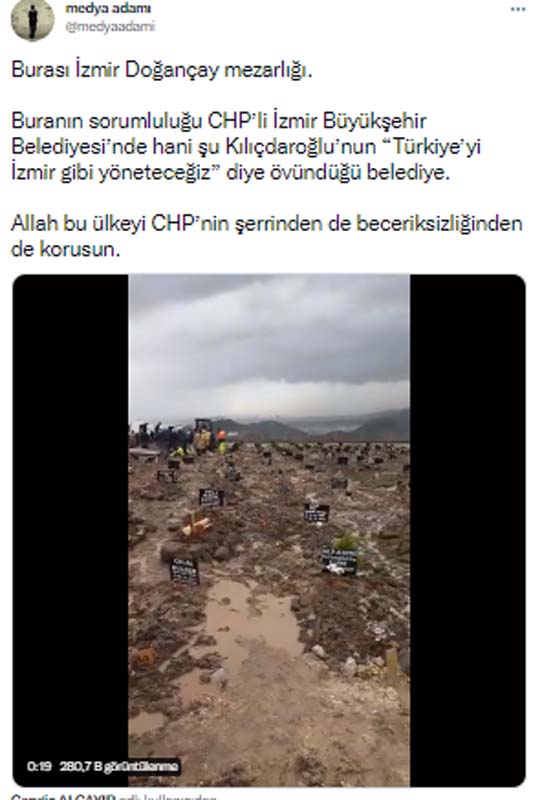 CHP’li belediyenin yönettiği İzmir'de mezarlık köstebek yuvasına döndü! Ne diriye ne ölüye saygıları var!