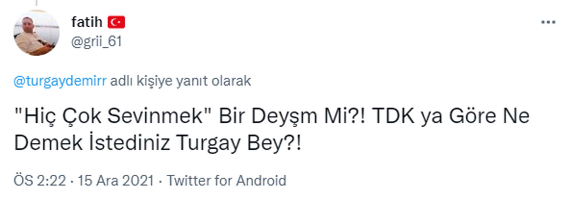 Hangi takımlı olduğuna karar veremeyen Turgay Demir yine kafa karıştırdı! Neyi desteklediğine karar veremedi!