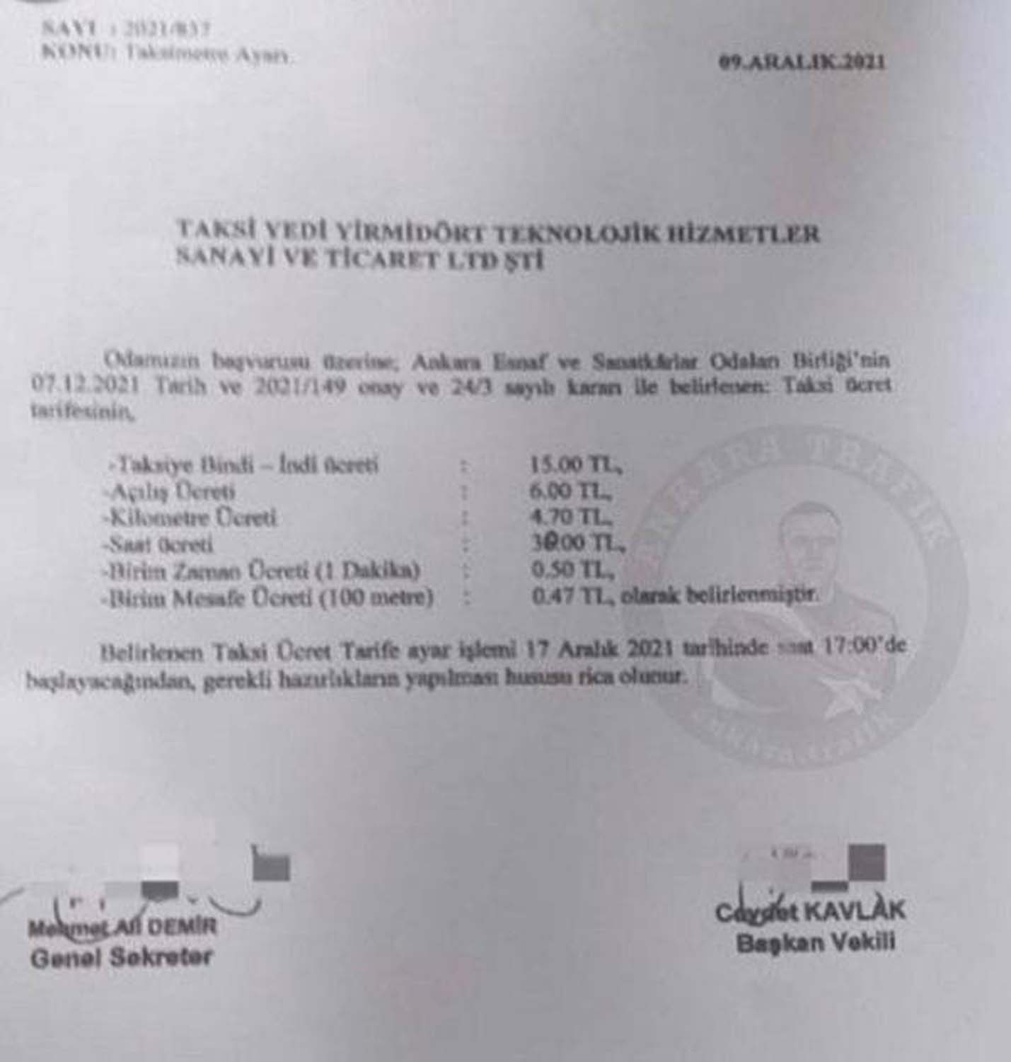 Ankara'da taksi ücreti ne kadar oldu 2022? Ankara'daki taksi ücretlerine ne kadar zam geldi, ne zaman geçerli olacak 2022?