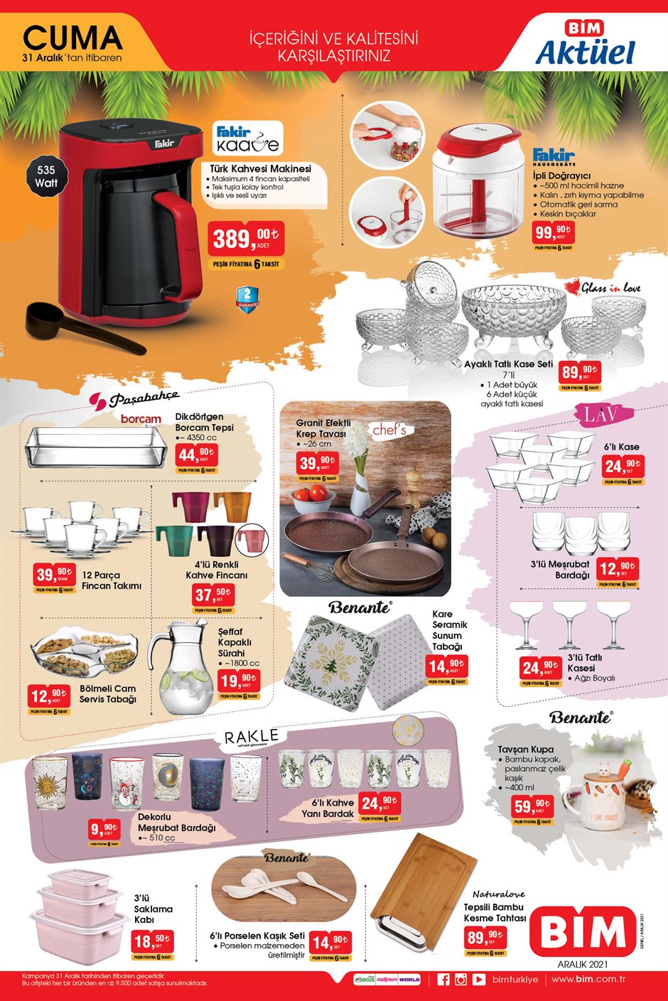 31 Aralık 2021 BİM Aktüel ürünler kataloğu! BİM'de bu Cuma neler var? 31 Aralık 2021 BİM fırsat ürünleri