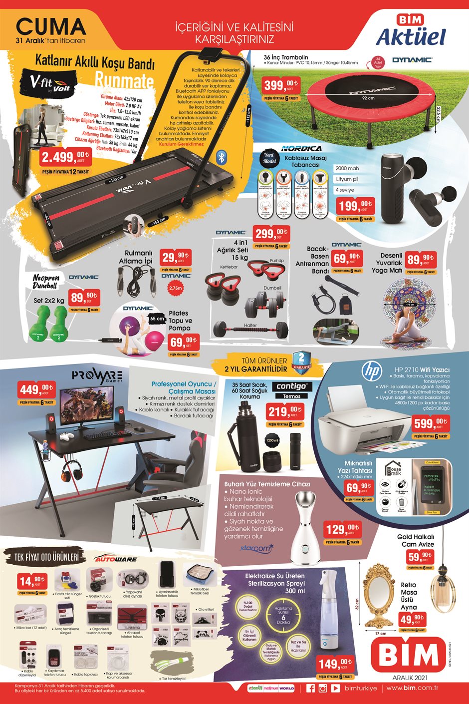 31 Aralık 2021 BİM Aktüel ürünler kataloğu! BİM'de bu Cuma neler var? 31 Aralık 2021 BİM fırsat ürünleri
