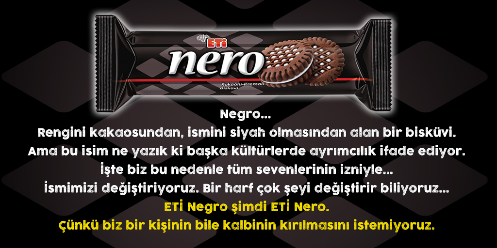 ETİ Negro neden Nero oldu? Negro ve Nero kelimeleri ne anlama gelmektedir?
