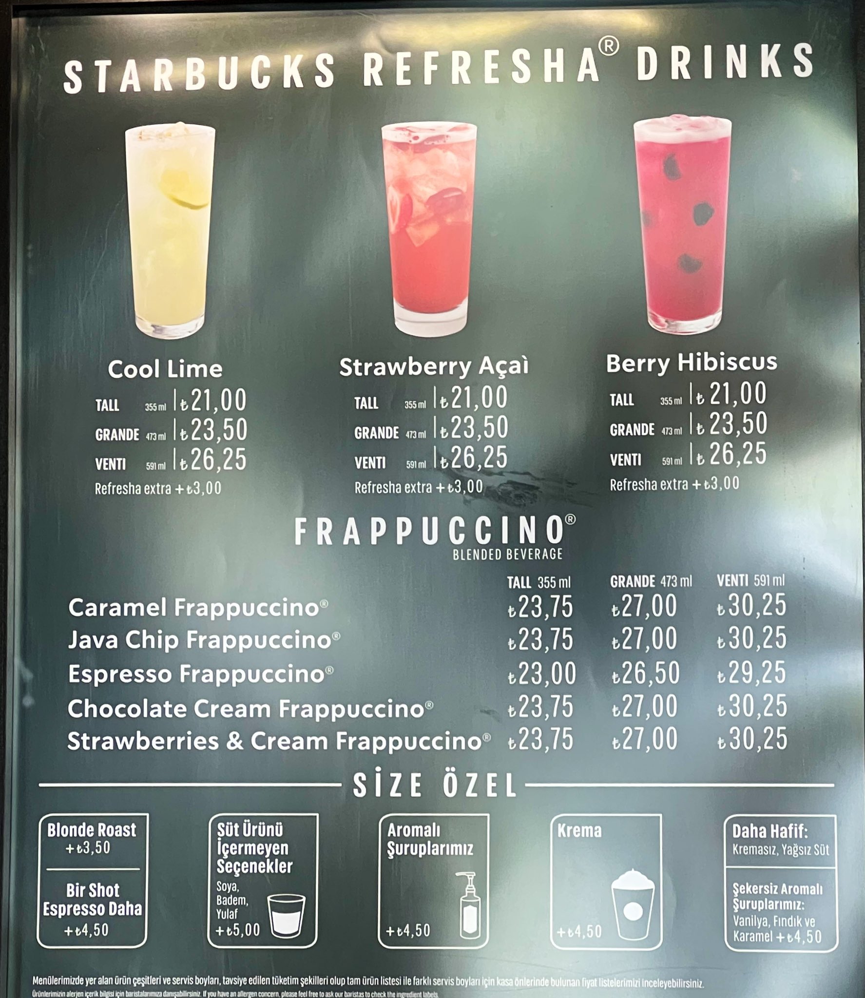 Starbucks zamlı kahve fiyatları Ocak 2022 | Starbucks yeni kahve fiyatları 2022