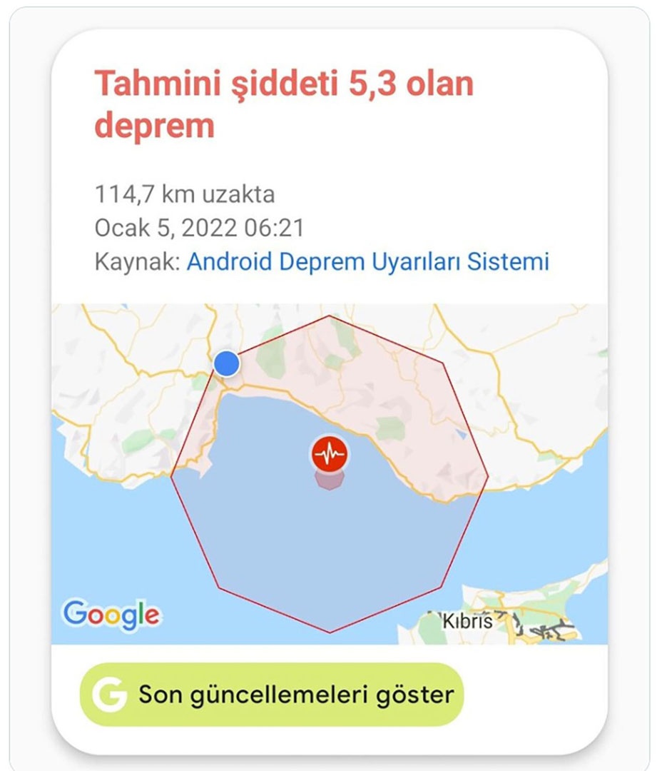 Google deprem erken uyarı sistemi nedir? Android deprem uyarı sistemi nasıl açılır?
