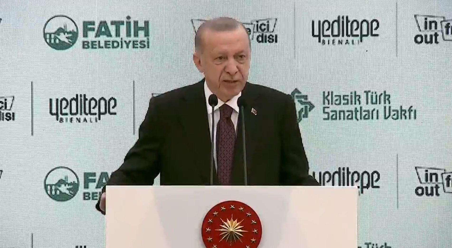 Cumhurbaşkanı Erdoğan, Yeditepe Bienali'nde konuştu: Sanat konusunda tarihe damgasını vurmuş bir milletiz