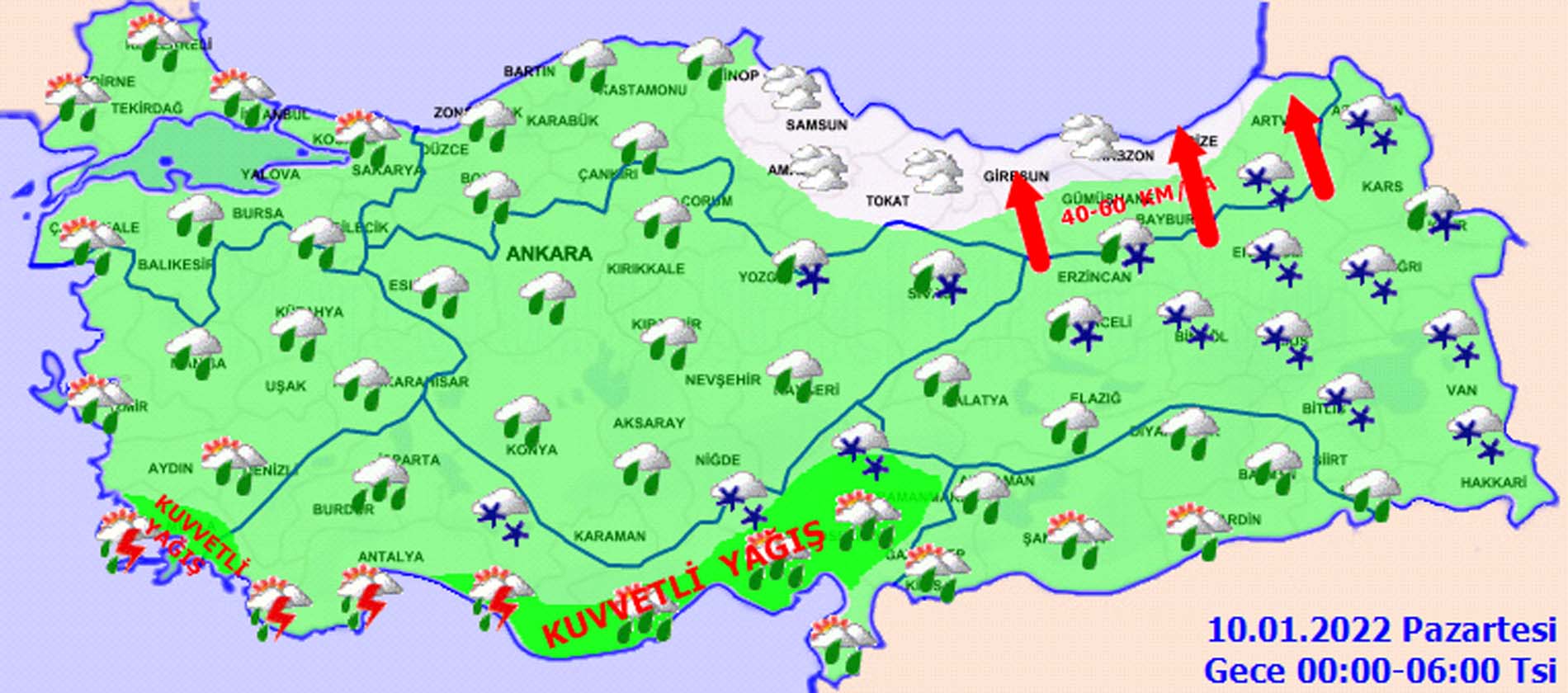 Meteoroloji uyardı: Sağanak yağış boy gösterecek! Bugün hava nasıl olacak? İşte, 9 Ocak Pazar 2022 il il hava durumu...