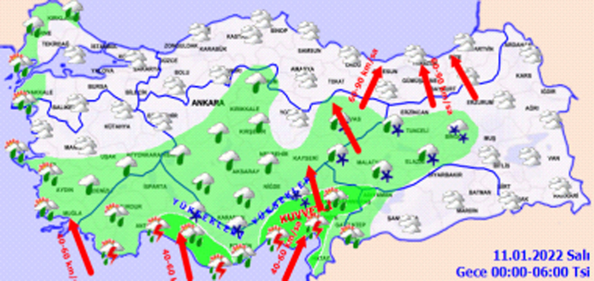 Meteoroloji o illeri uyardı! Şiddetli rüzgara sağanak yağmur eklenecek! Bugün hava nasıl olacak 10 Ocak 2022 Pazartesi?