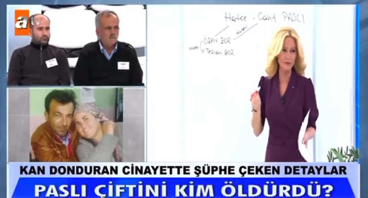 Müge Anlı'da Kimin eli kimin cebinde dedirten olay! Cinayetin çözüldüğü tahtaya bu kez 'kim kiminle birlikte' şeması çizilince sosyal medyada 'Swinger' esprilerine neden oldu!