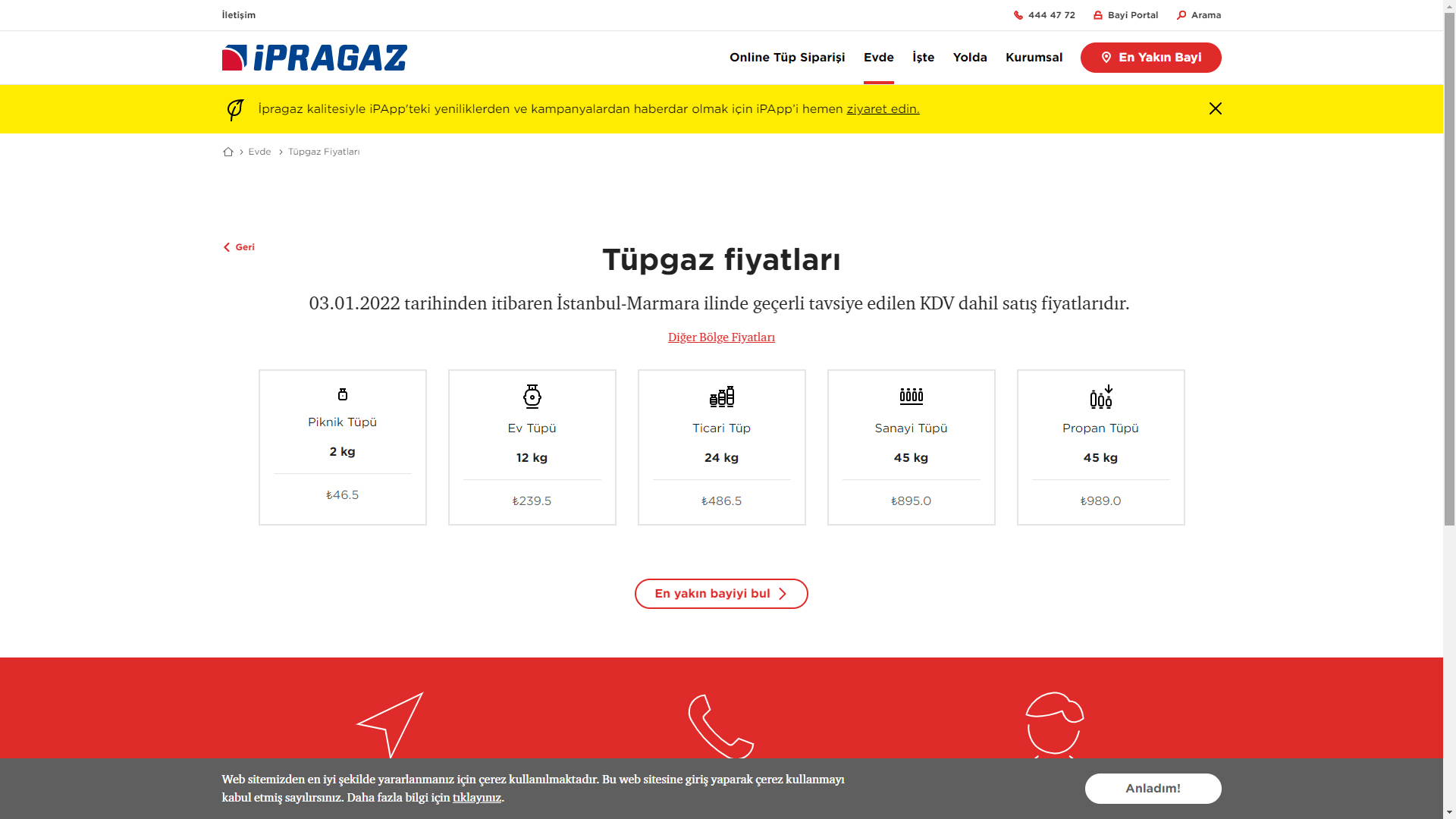 Büyük tüp fiyatı 2022 | Aygaz, Milangaz, İpragaz tüp fiyatları