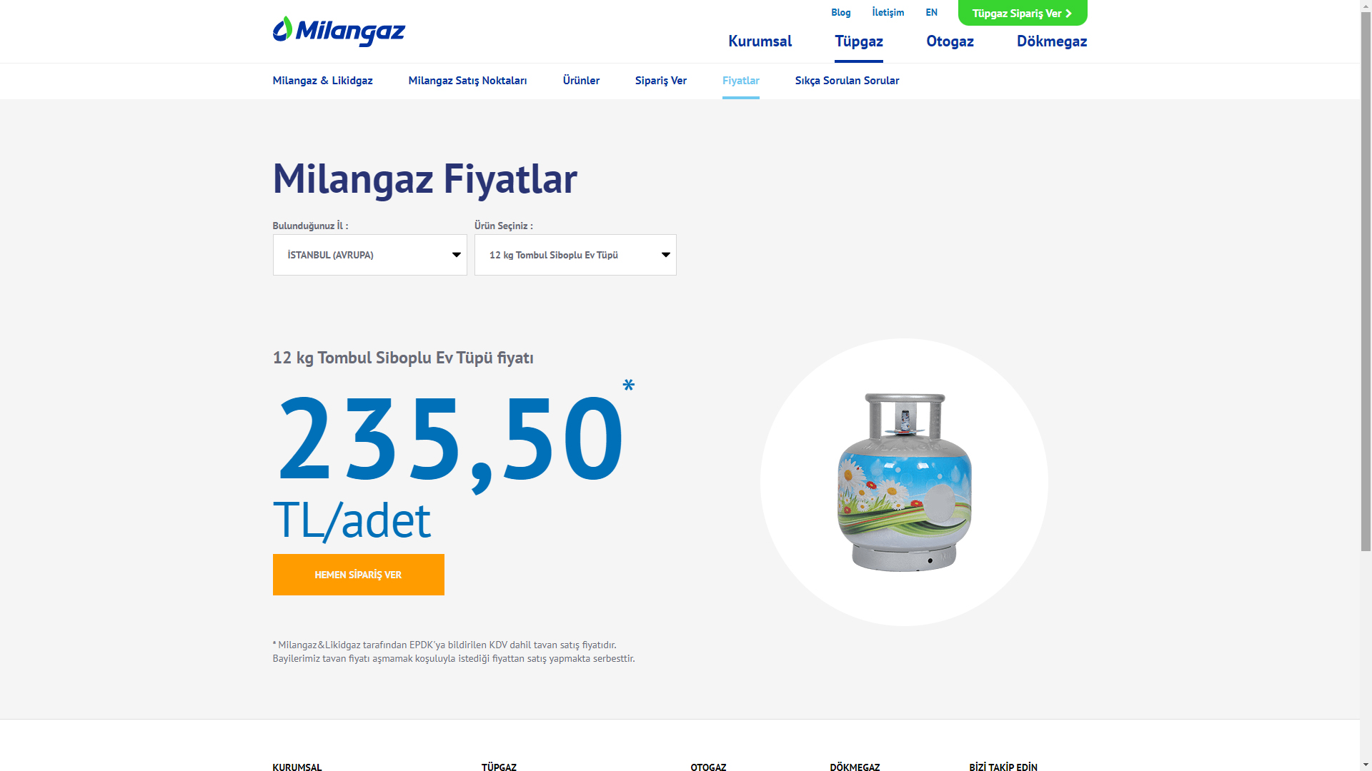 Büyük tüp fiyatı 2022 | Aygaz, Milangaz, İpragaz tüp fiyatları