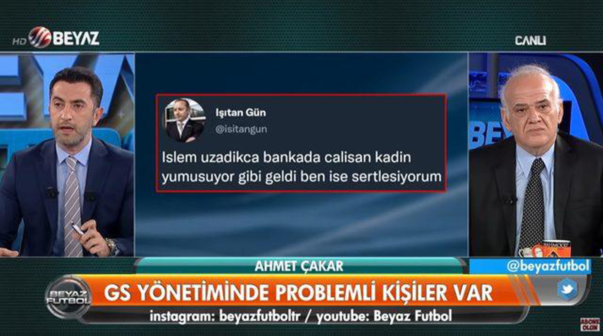 Ahmet Çakar Galatasaray yönetimine verdi veriştirdi! Kendini tutamadı, RTÜK'ten özür diliyorum...