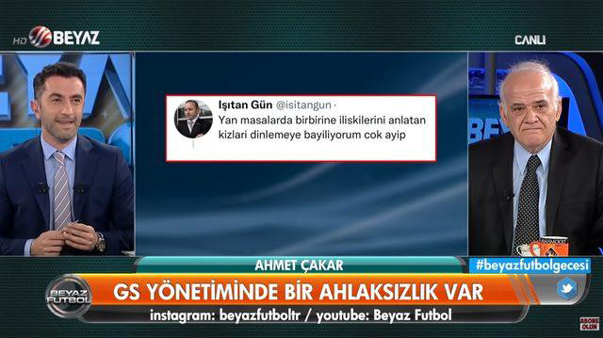 Ahmet Çakar Galatasaray yönetimine verdi veriştirdi! Kendini tutamadı, RTÜK'ten özür diliyorum...