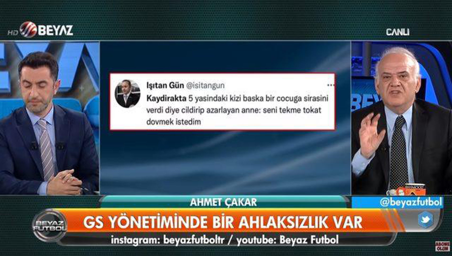 Ahmet Çakar Galatasaray yönetimine verdi veriştirdi! Kendini tutamadı, RTÜK'ten özür diliyorum...