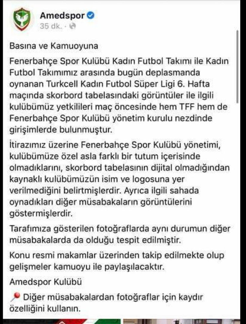 Fenerbahçe ile Amedspor arasında logo krizi! O görüntüler kınandı!