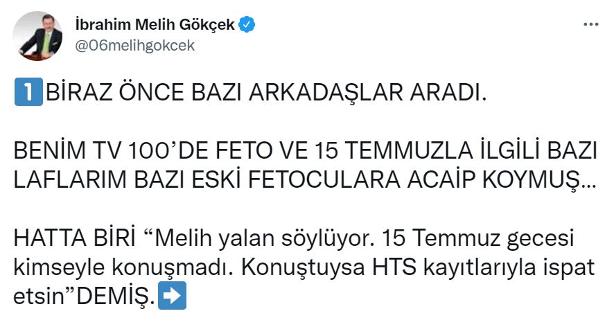 Melih Gökçek'ten flaş açıklama: Aksini söyleyen kişi Kızılay'da eşek gibi anırmayı kabul eder mi?
