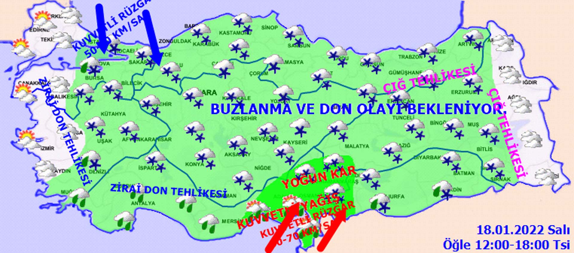 Meteoroloji'den uyarı üstüne uyarı: Kar yağışı, İstanbul ve tüm yurdu etkisi altına alacak! İşte il il hava durumu... 