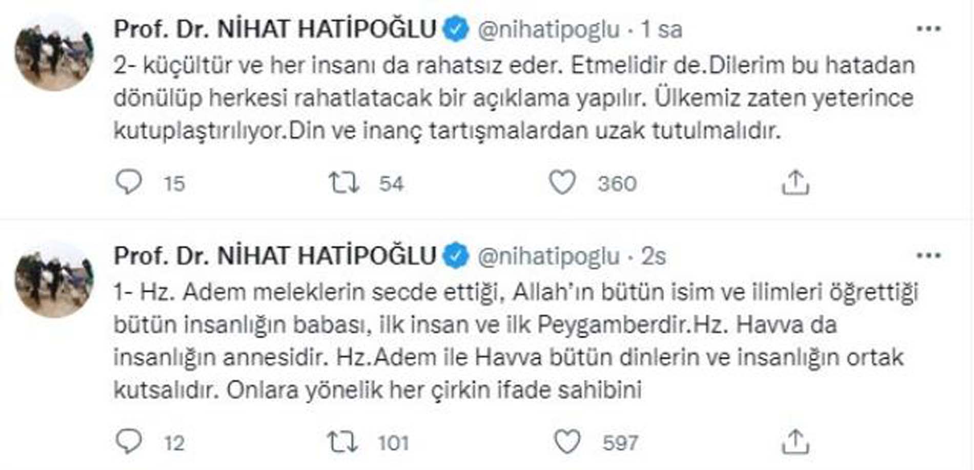 Dinlerin ve insanlığın ortak kutsalıdır Nihat Hatipoğlu'ndan Sezen Aksu'ya sert eleştiri geldi! Onlara yönelik her çirkin ifade...