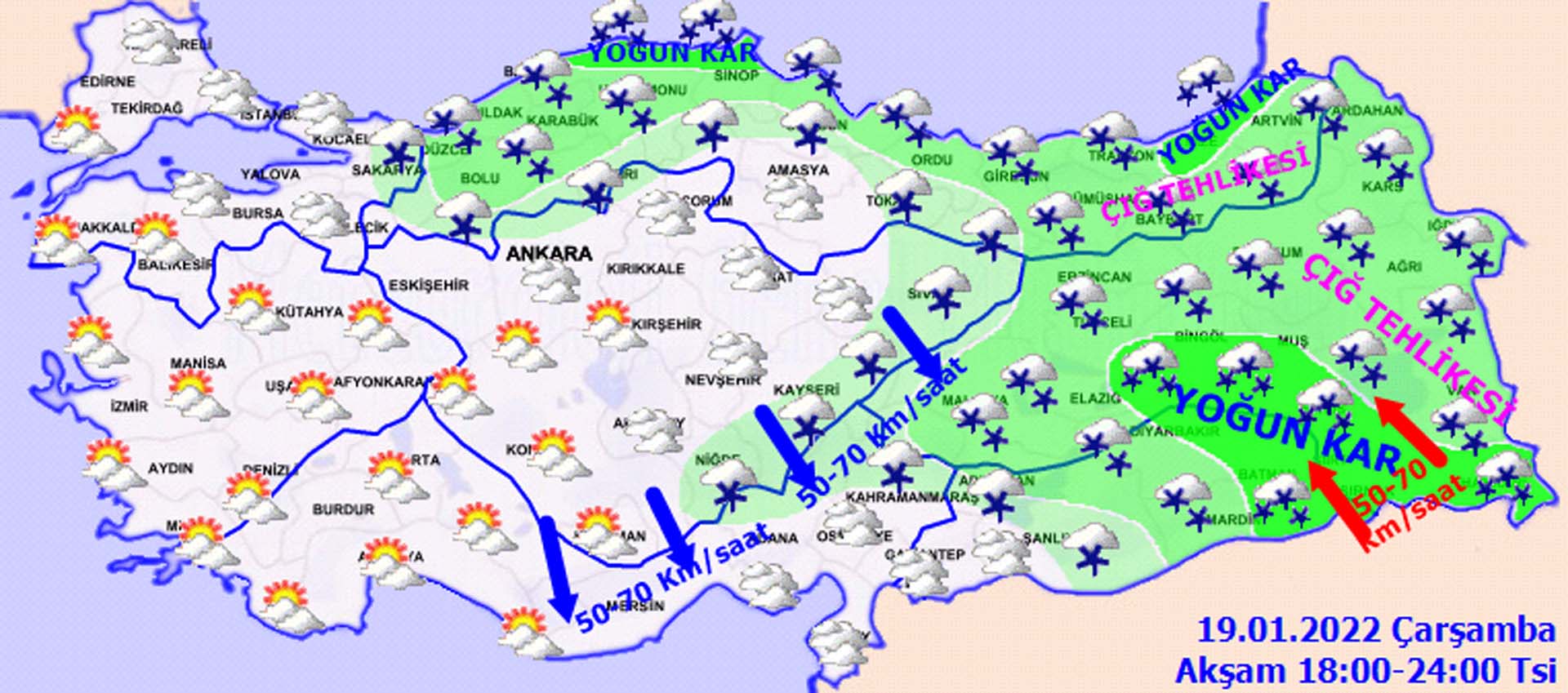 Meteoroloji'den o illerde yaşayanlar için yoğun kar yağışı, buzlanma, don ve çığ uyarısı! İşte il il hava durumu... 