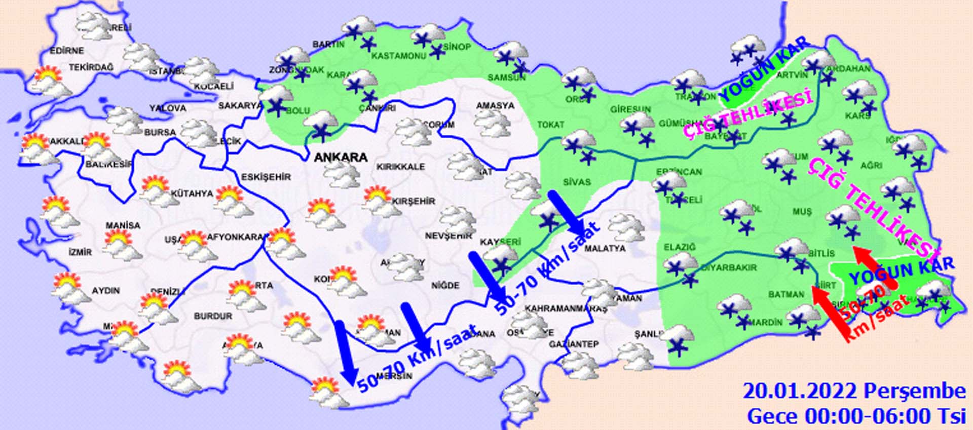 Meteoroloji'den o illerde yaşayanlar için yoğun kar yağışı, buzlanma, don ve çığ uyarısı! İşte il il hava durumu... 