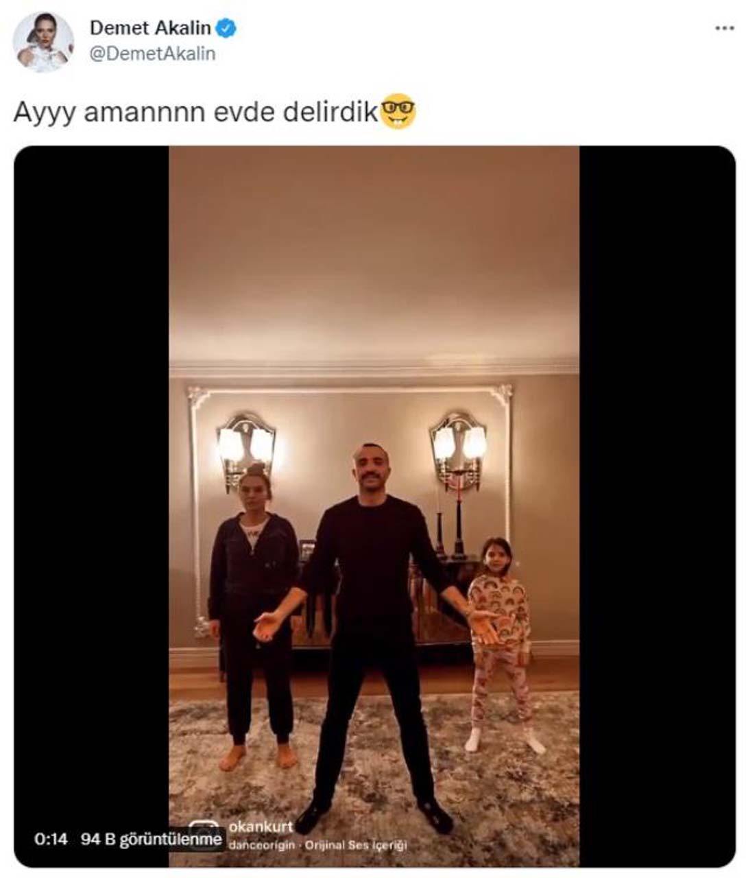 Demet Akalın Delirdik diyerek paylaştı! Sosyal medya yıkıldı! Okan Kurt ve Hira ile yaptığı TikTok dansı patladı!